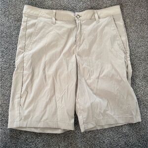 Chaps Men's Beige Flat Front Shorts